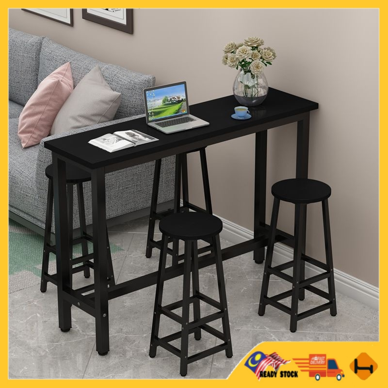 Dining Table Kitchen Island Bar Table Set Meja Makan 1 TABLE + 2 BAR