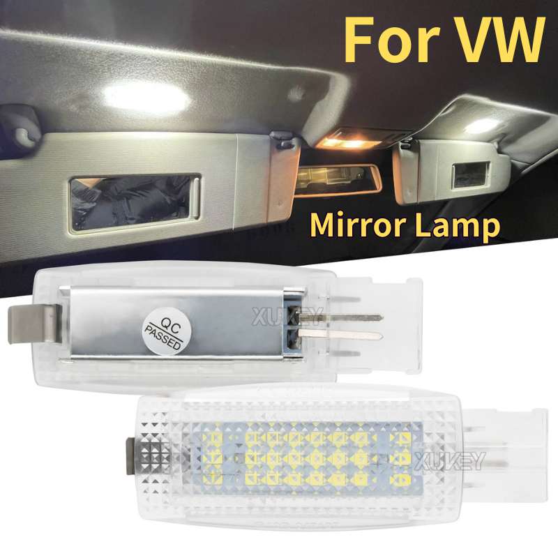 2Pcs Car LED Interior Visor Vanity Mirror Lamp Trunk Luggage Compartment Light For VW Golf MK4 ...
