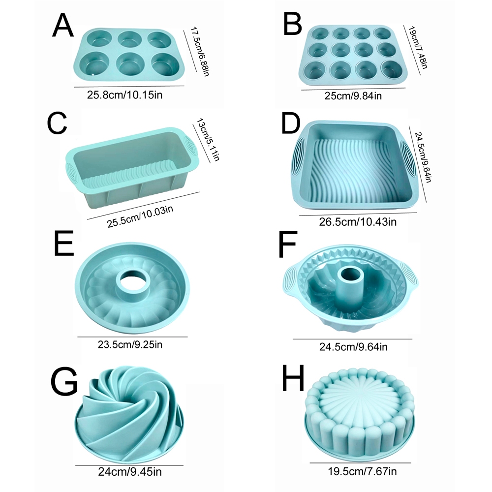 Silicone Baking Kitchenware Rectangular Round Baking Pan Rectangular