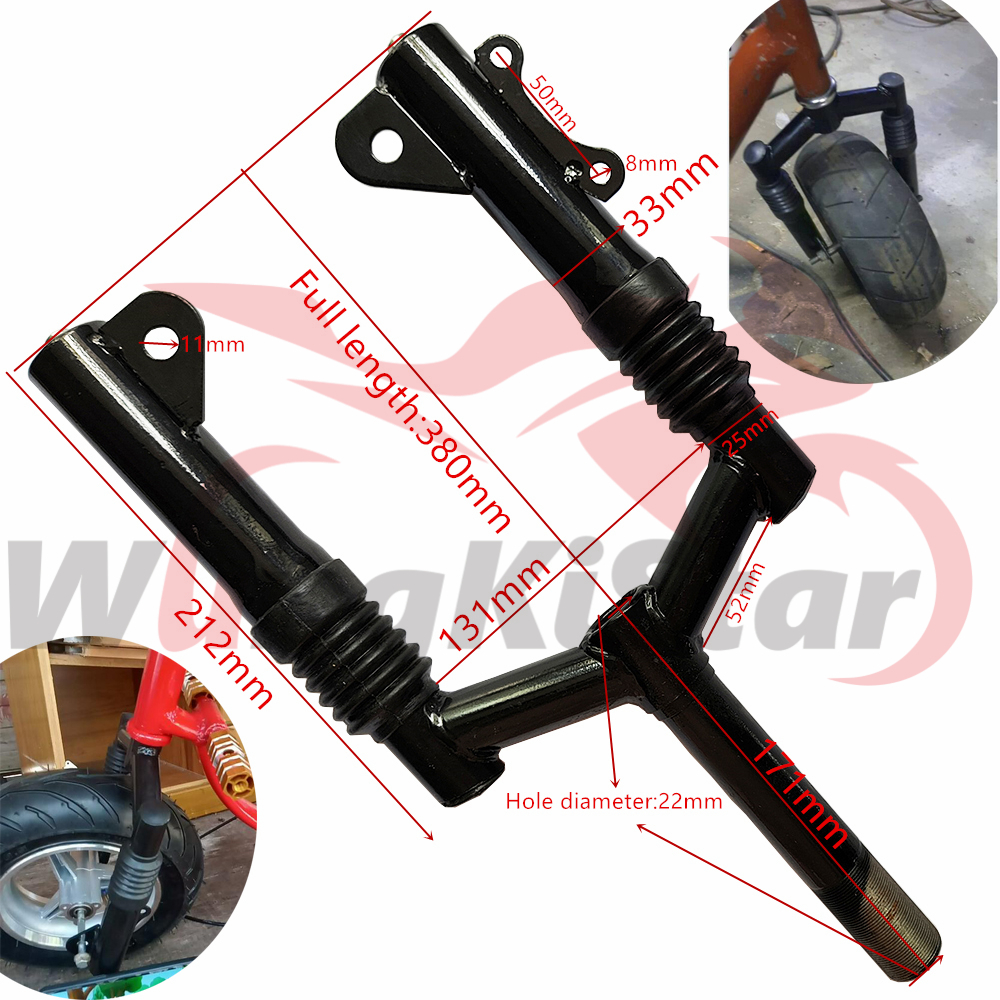 Front Fork Invert Front Triple Tree Fork Clamp Handlebar Riser Black