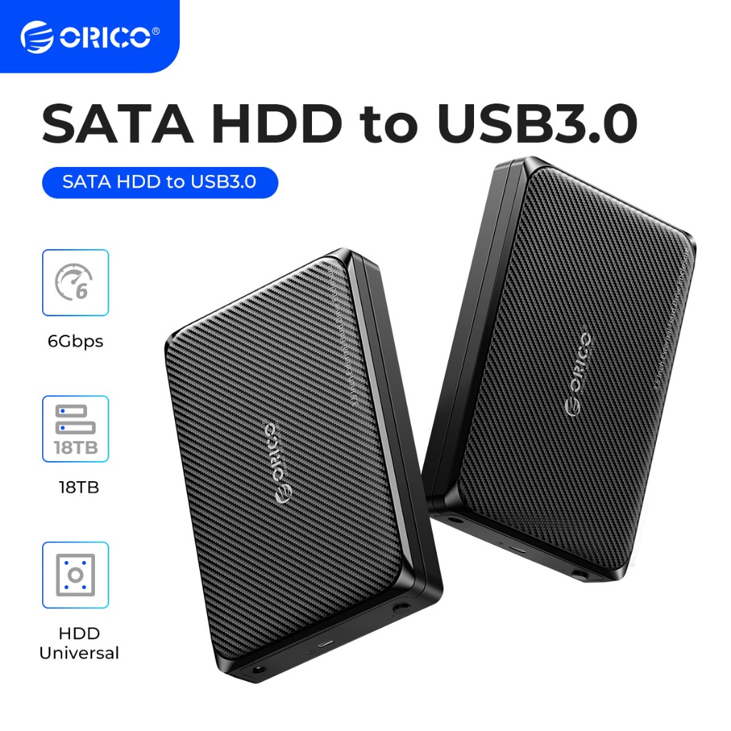 ORICO 3.5 inch External Hard Drive Enclosure SATA to USB 3.0 HDD Case with  12V/2A