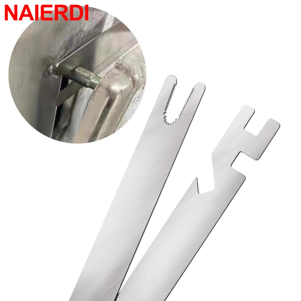 NAIERDI 2pcs Cylinder Removal Tool Stainless Steel Door Lock Panel