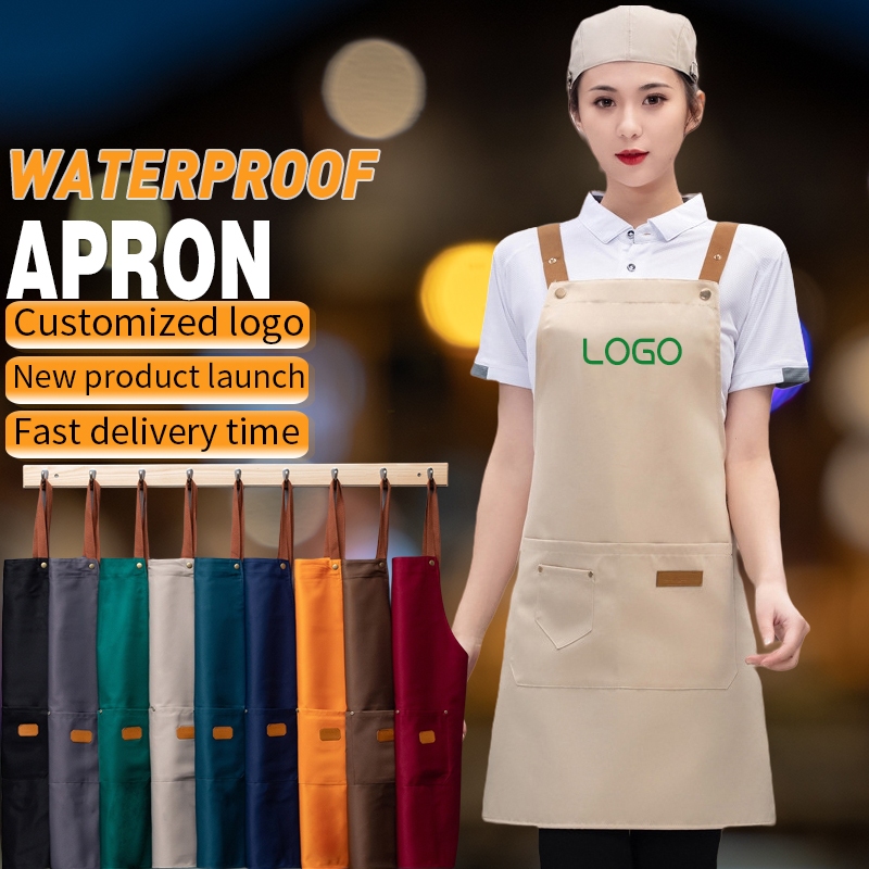 Fashion Kitchen Oilproof Waterproof Chef Apron-Random Color