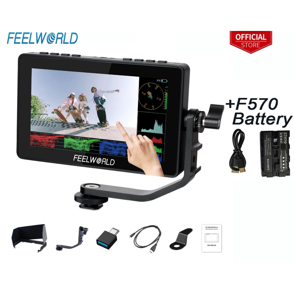 Monitor Da Campo F5 ProX 1600 Nit - Touchscreen, 5,5'', 4K, Batteria F970 - Foto 3