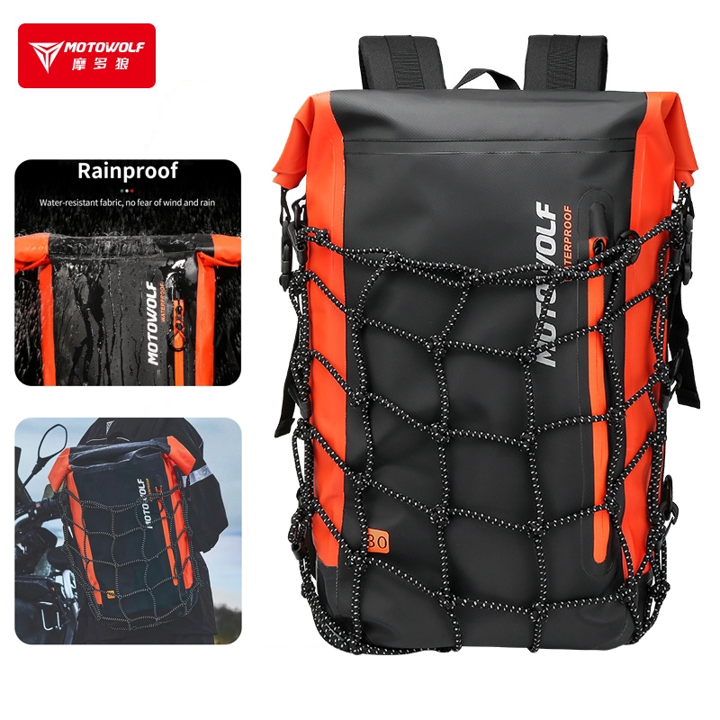 MOTOWOLF Motorcycle Backpack Waterproof Bag Men Women Full Face Helmet ...