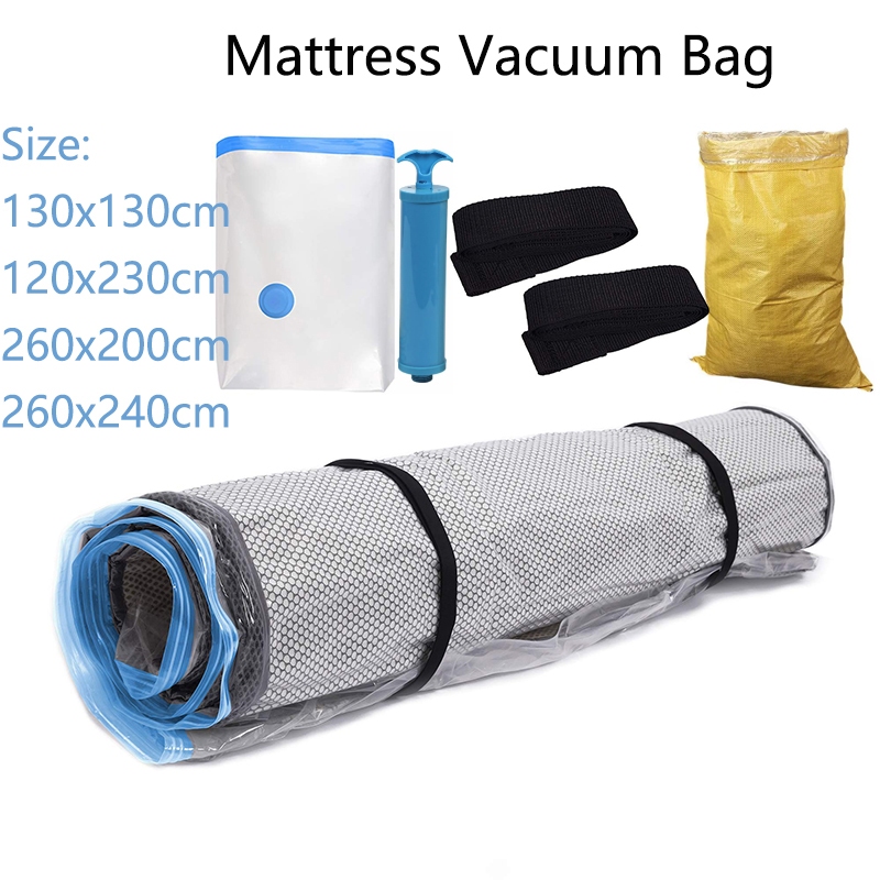 Mattress Vacuum Bag with Blue Zipper for Moving, Storage, Vacuum Seal