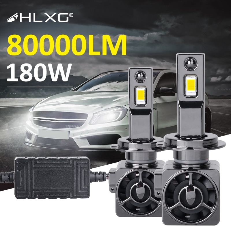 Turbo H11 80000LM 180W LED H7 Canbus H4 LED Car Headlight H1 H11 9005 ...