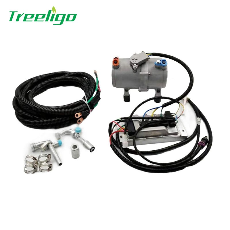 A/C 12V 24V Electric Compressor Set for Auto AC Air Conditioning Car Truck  Bus Boat