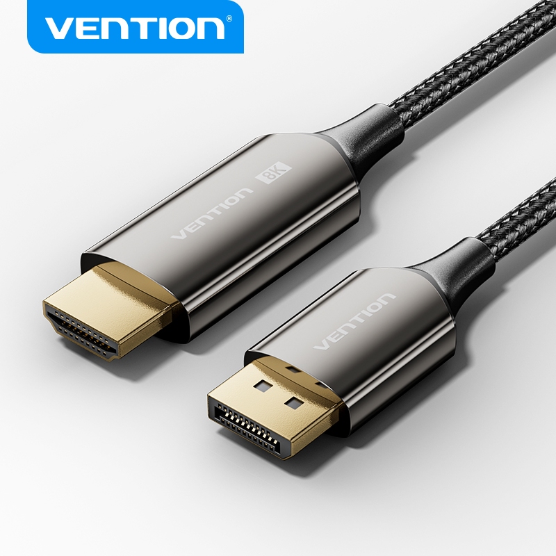 Vention DisplayPort to HDMI Cable HD 8K 60Hz HDR 144Hz DP 1.4 to HDMI 2.1 Uni Directional Braided Cord Support HDCP 2.3 for PC Laptop Monitor Projector Shopee Malaysia