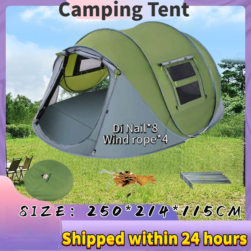 Tent 3/5/8 People Fully Automatic Outdoor Camping Tent Windproof ...