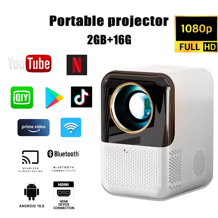 P10 1080P Android 10.0 Mini projecteur LCD portable intelligent