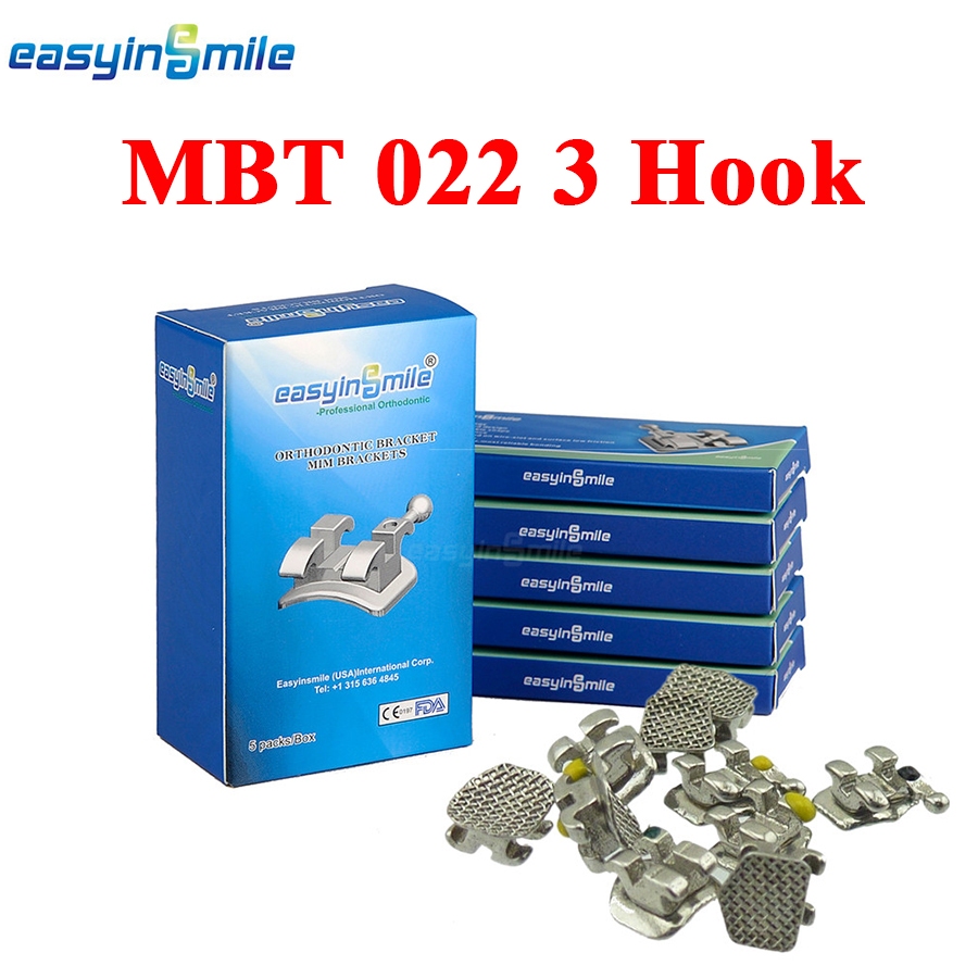 Orthodontic Self-Ligating Metal Bracket 0.022 Roth 345 with Hooks(20