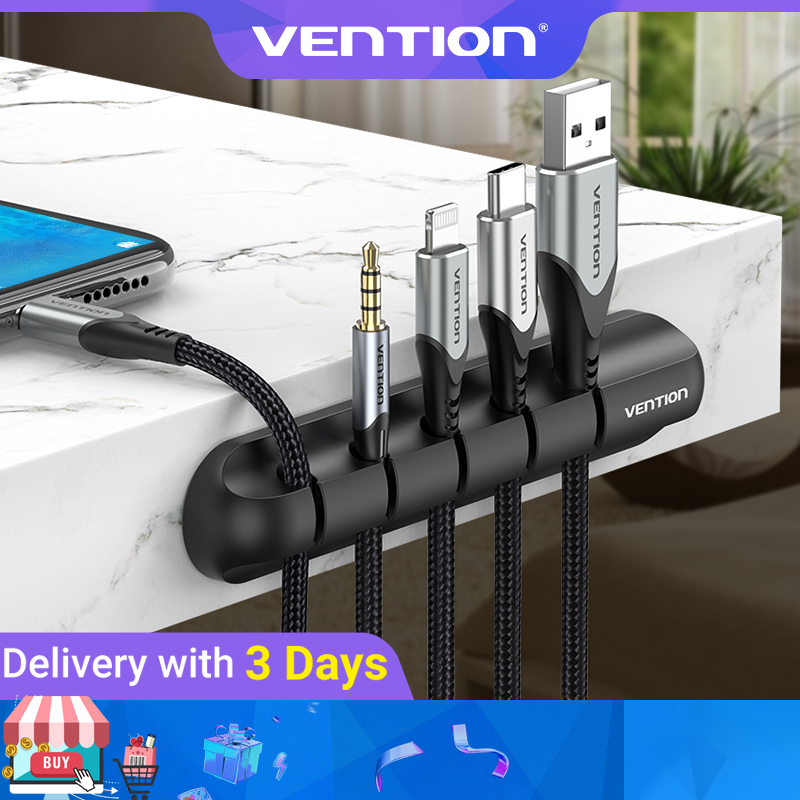 Vention Cable Organizer Silicone Cable Clips Cable Management Cable 