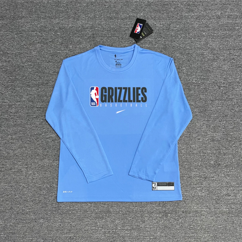 NBA Men's Warm Up Training Top Quick Dry Breathable Long Sleeve TShirt