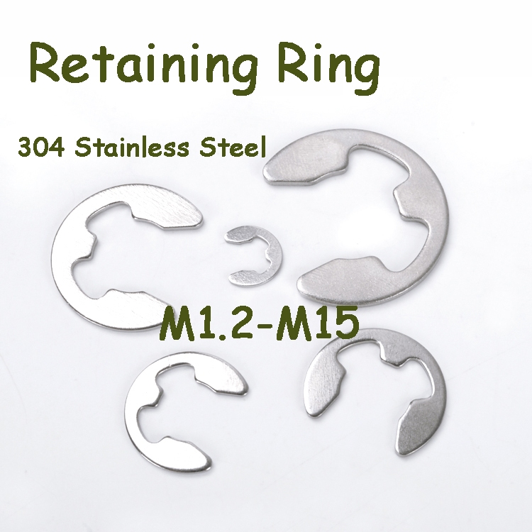 OpenEnd Retaining Ring Gasket 304 Stainless Steel EClip CRing Groove