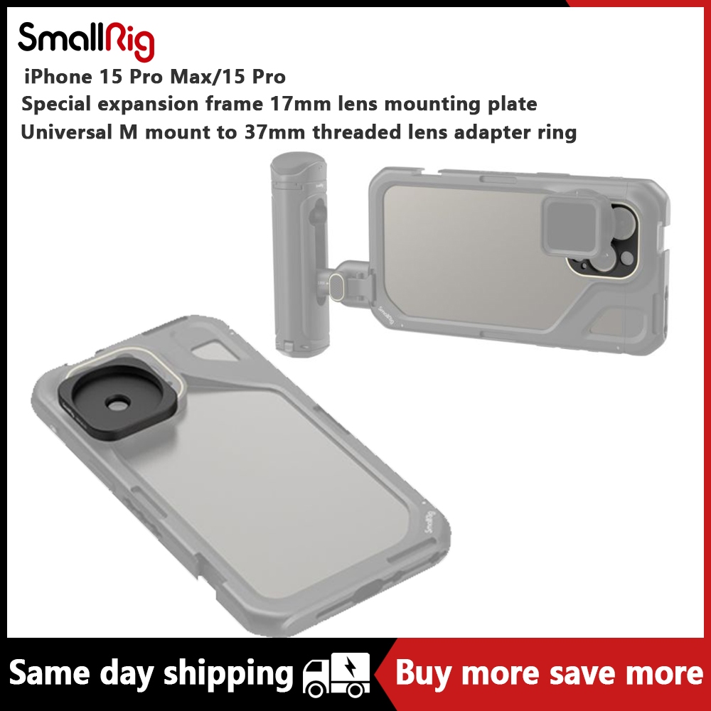 SmallRig 17mm/37mm lens mounting plate for iPhone 15 Pro Max/15 Pro
