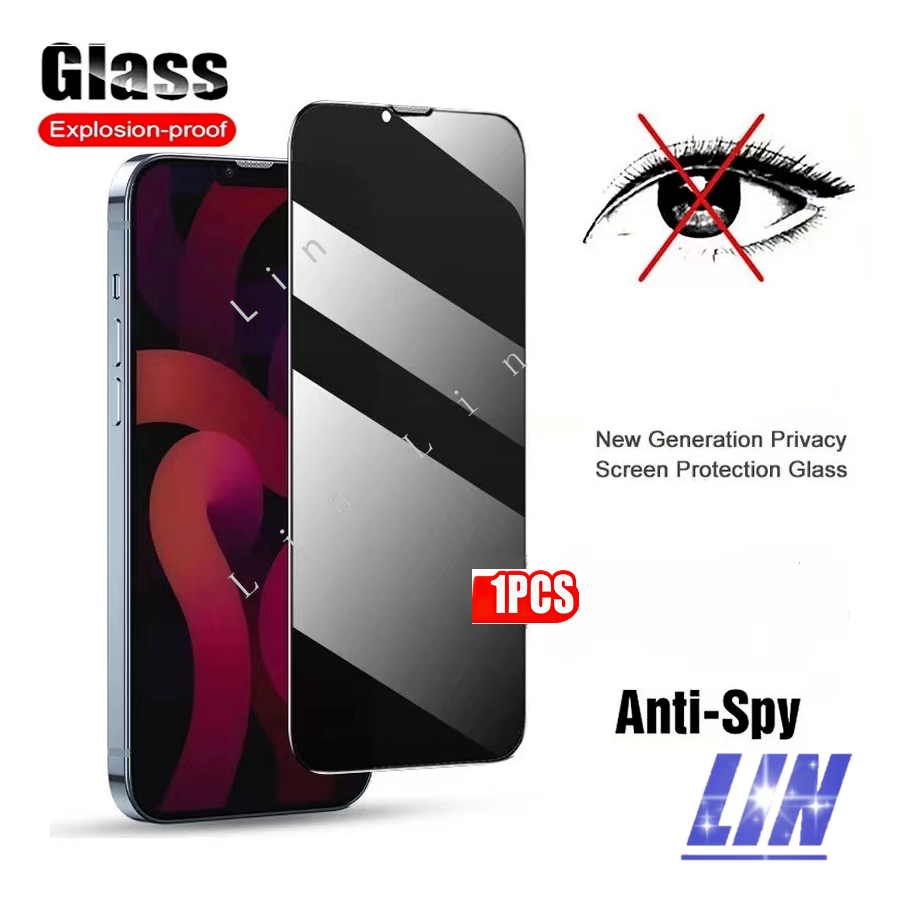1Pcs Anti spy tempered glass film OPPO A3S A5 A5S A9 A12 A15 A16
