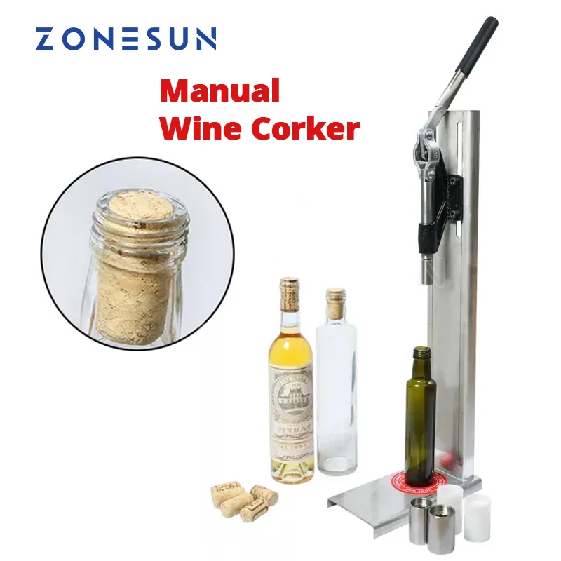 ZONESUN Manual Stainless Steel Corkers Wine Corking Machine Capping ...