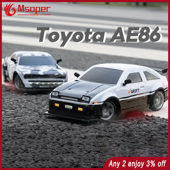 Msoper AE86 2.4G RC Drift Car 4WD High Speed Sport Car Rechargeable