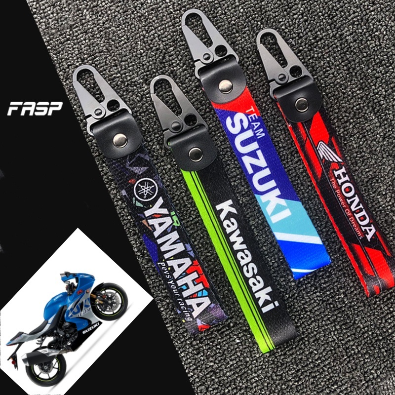 Motorcycle keychain high quality ribbon key chain Racing Key Ring Tag ...