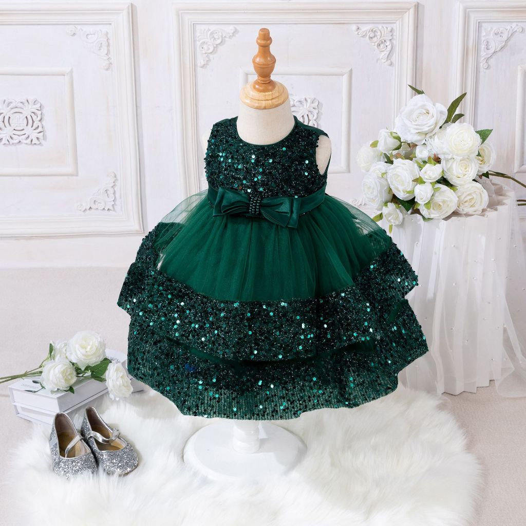 Summer Baby Girl 1 Year Birthday Dress Bow Princess Dress Newborn  Christening Gowns Tutu Party New Year Baby Girl Clothes With Headband |  Shopee Malaysia