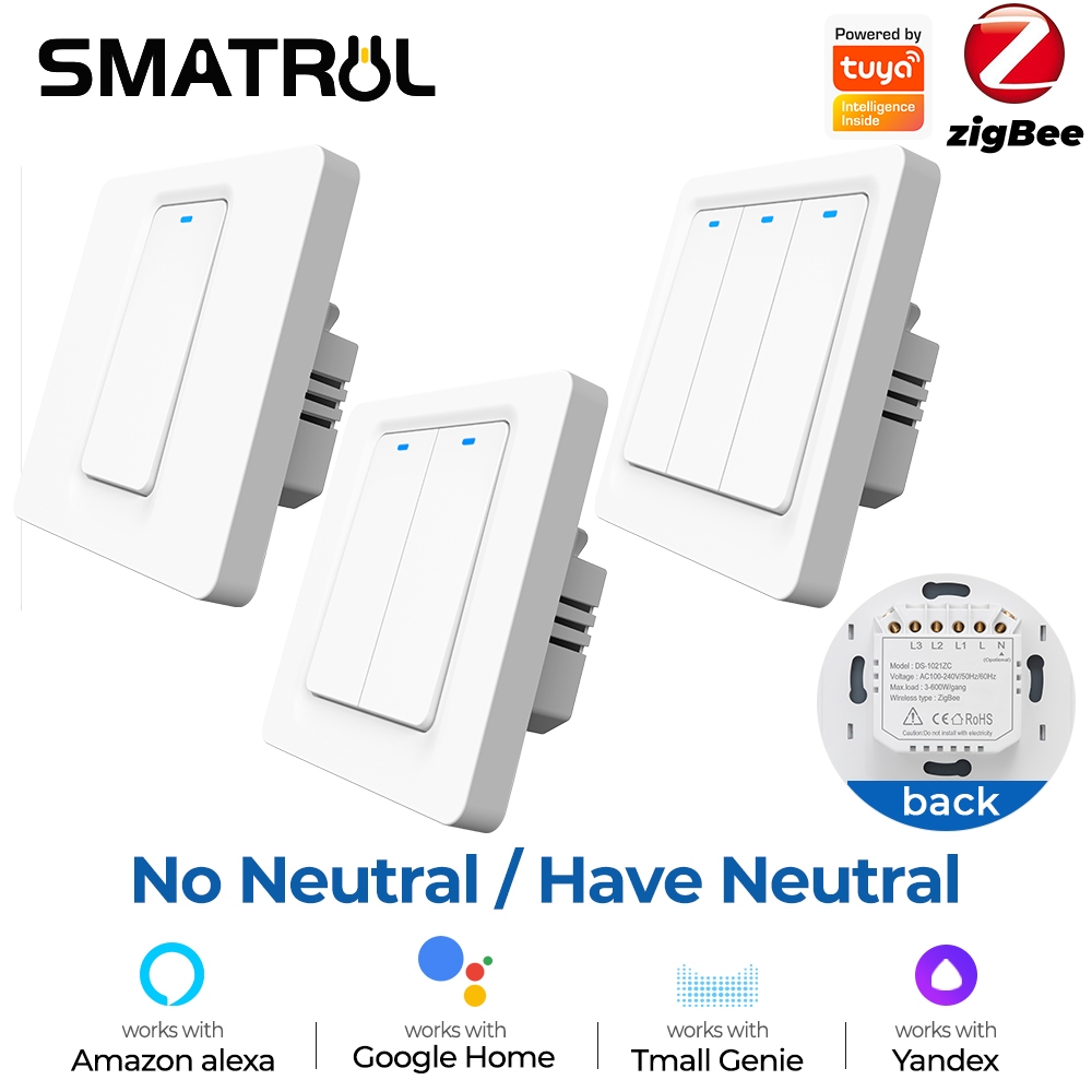 All in One] Without Neutral & with Neutral Wire, Without Capacitor, Zigbee  Smart Light Switch Smartlife Tuya Alexa Google Home - China WiFi Switch,  Smart Switch