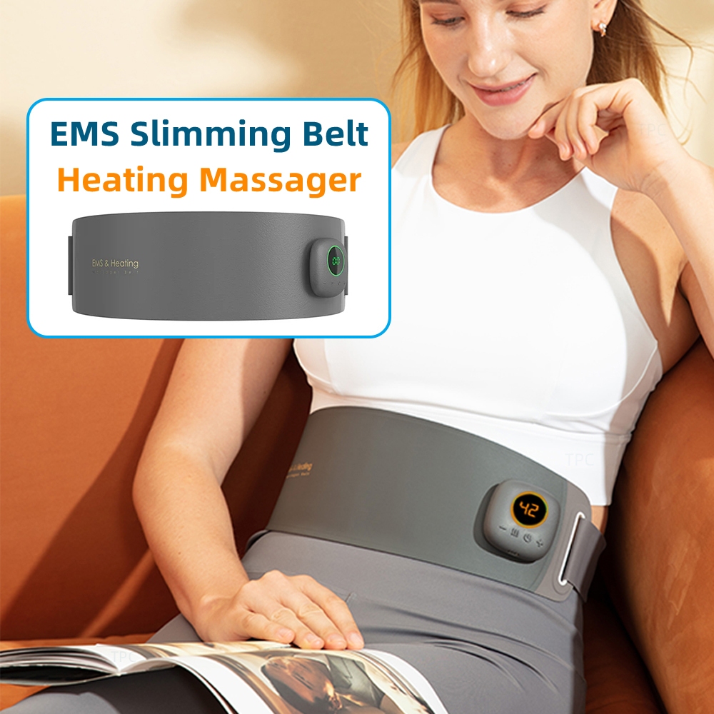 Electric EMS Abdominal Heating Massage Fat Burn Fitness Slimming Belt