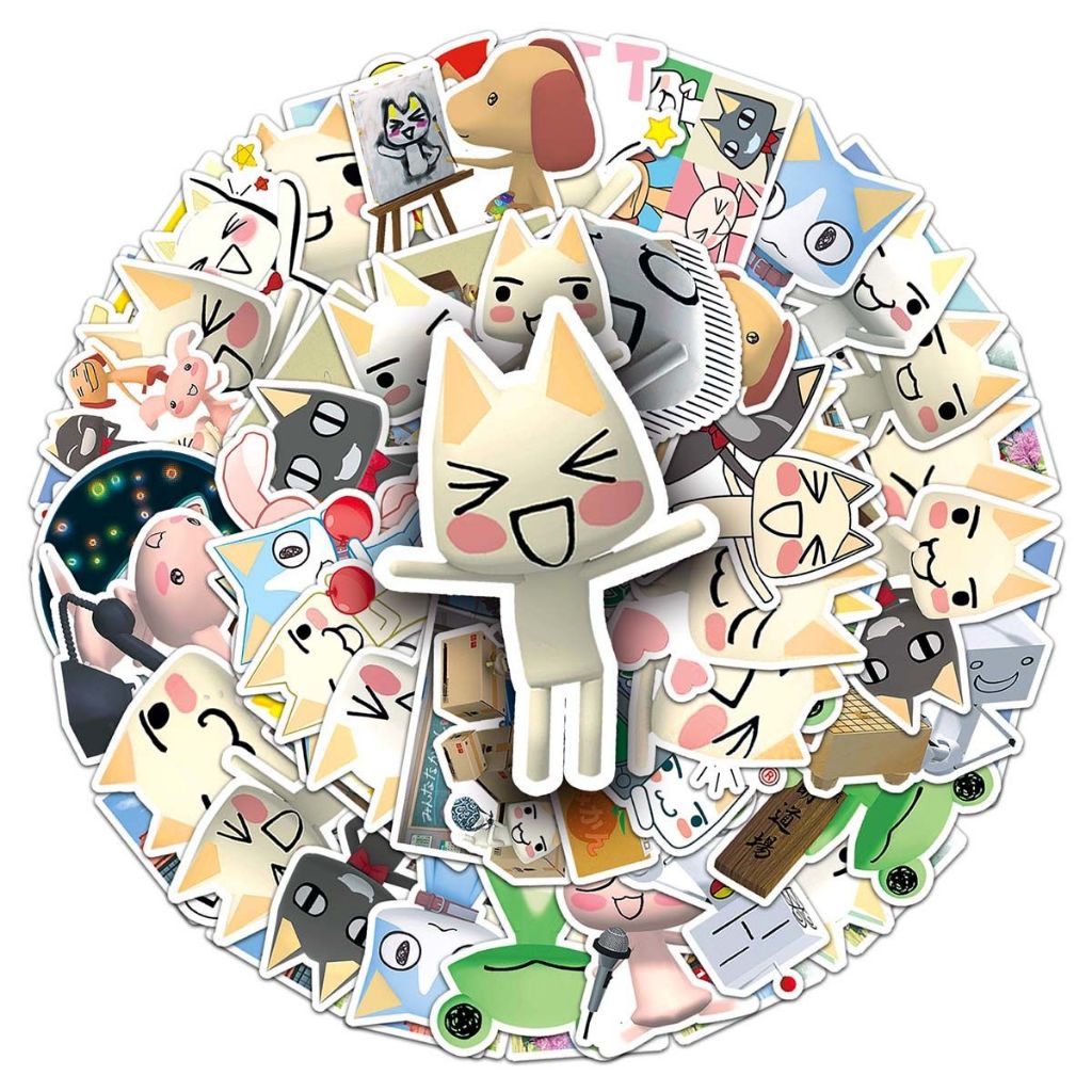 50PCS Inoue Toro Cat Stickers - Waterproof Vinyl Decals for Laptop ...