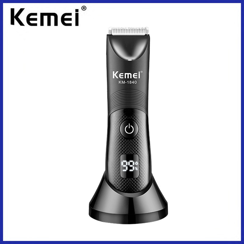 Kemei Body Pubic Dock Groomer Ceramic Blade Rechargeable Male Hygiene ...