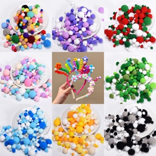 500pcs Mixed Color Pom Poms 3/8 Fuzzy Pompoms Balls Art Supplies DIY  Creative