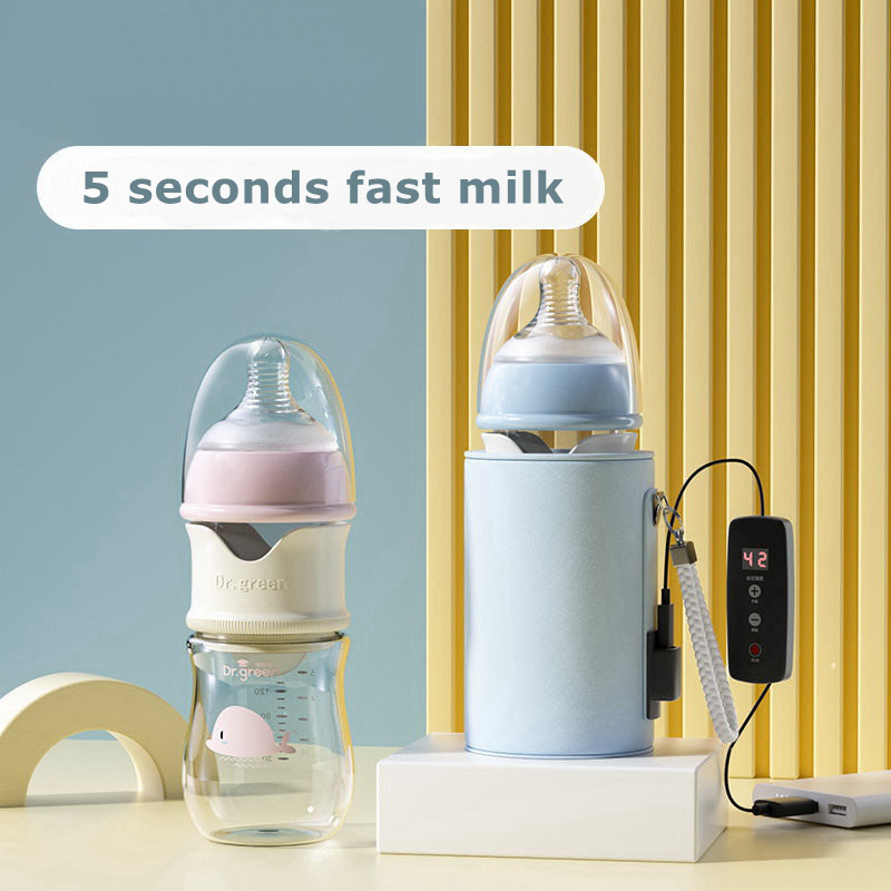 Dr.Green wide neck feeding bottle 5 seconds fast milk ppsu/glass bottle  with milk dispenser and bottle warmer | Shopee Malaysia