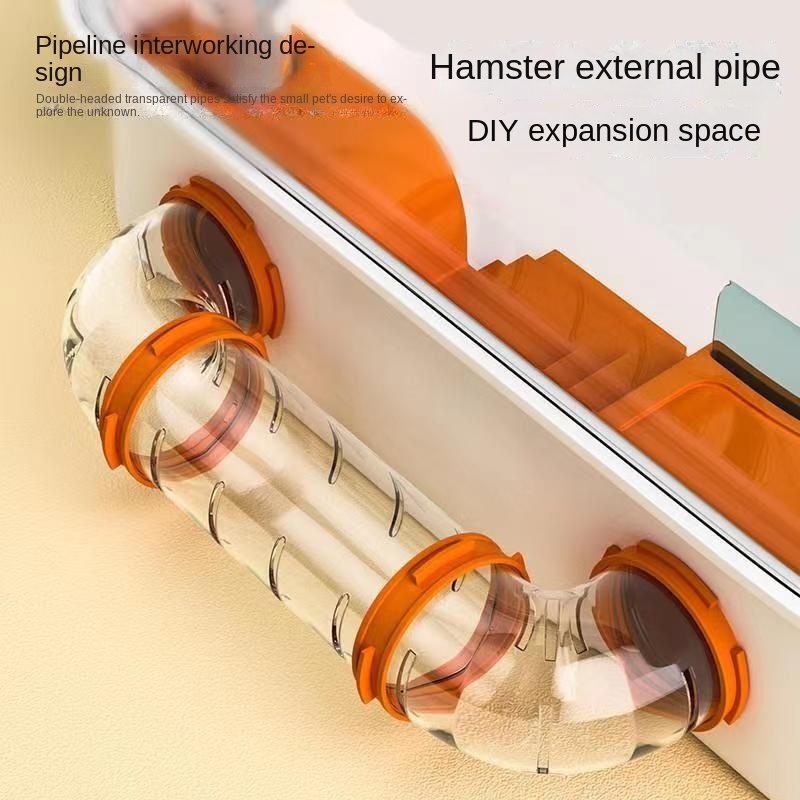 Hamster Cage Fittings Expansion Parts Pipe Golden Wire Bear Cage Elbow ...