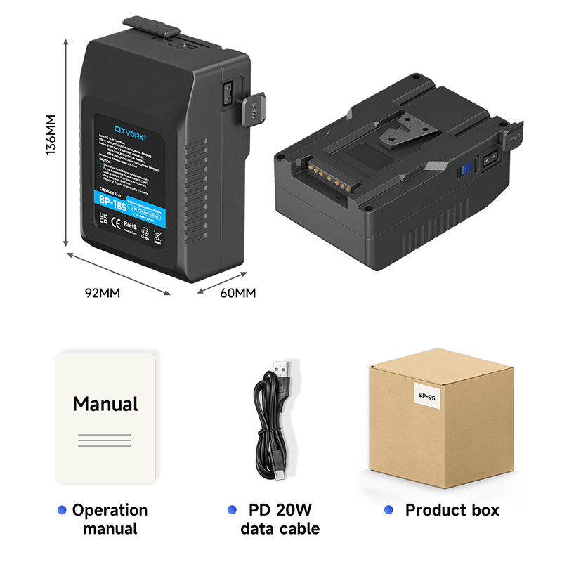 Adattatore Batteria V-Mount Con D-Tap – Piastra In ABS Per Sony DV E DSLR - 2