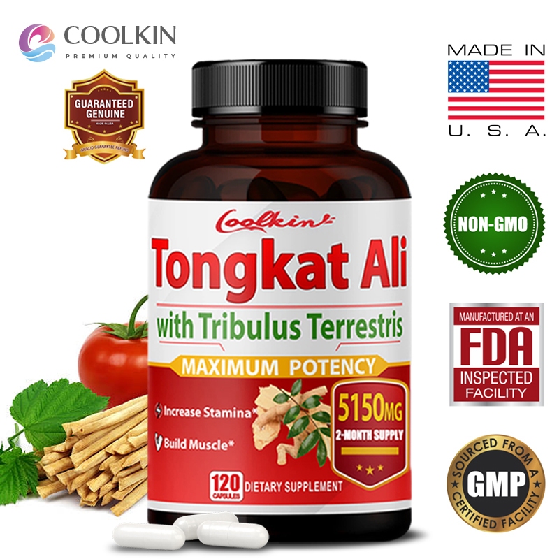 Tongkat Ali with Tribulus Terrestris 5150MG 2 Month Supply For Sports Endurance, Strength