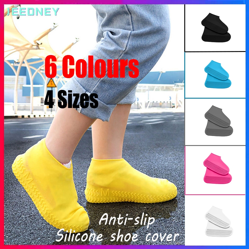 Waterproof Shoe Covers Soft Silicone Non Slip Grip Reusable High Elasticity  for Rainy Day Outdoor 1 pair