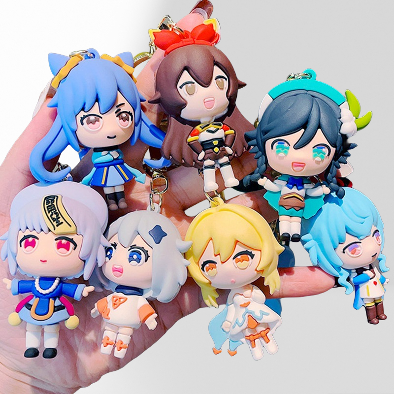Hot Game Genshin Impact Keychain Raiden Shogun Hutao Kaedehara Kazuha ...
