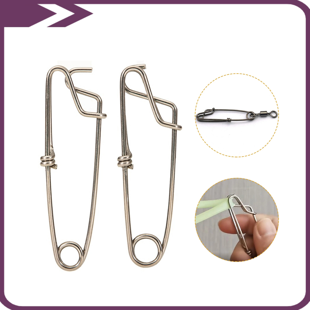 1* Stainless Steel Long Line Clips Corrosion Resistance Fishing Pin Tuna  Clip