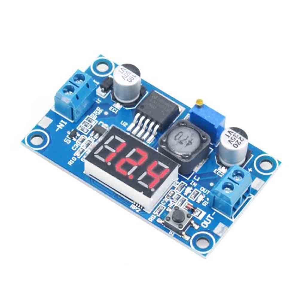 LM2596 DC-DC adjustable step-down module with voltmeter display for ...