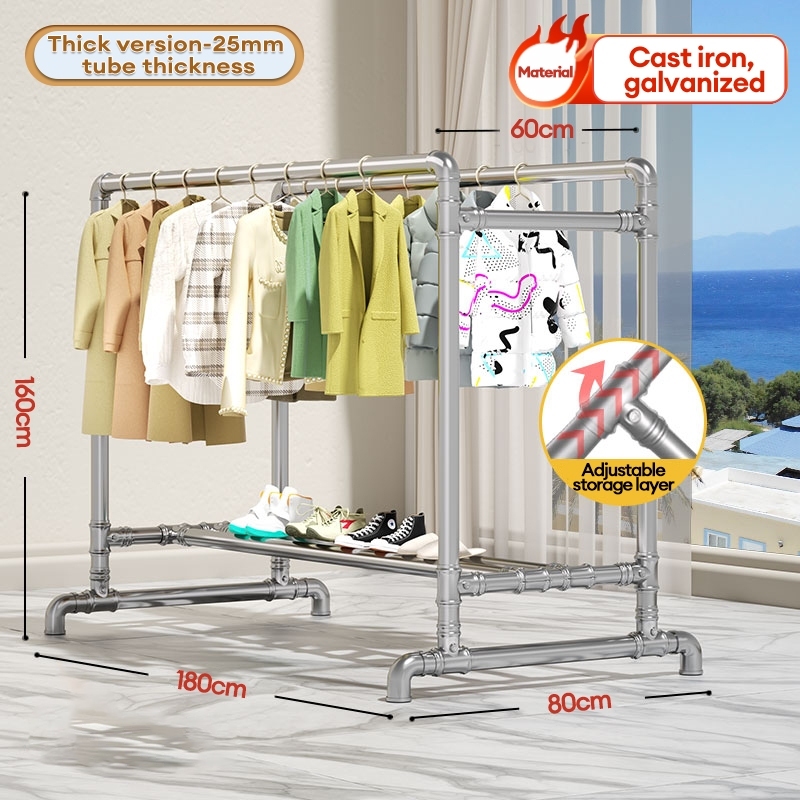 2 Row Galvanize Ampaian Baju Drying Rack Ampaian Baju Gantung Murah ...