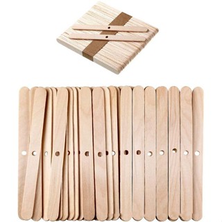 50pcs Wooden Candle Wick Holders, 3 Holes Candle Wicks Centering Device,Candle Wick Bars, Wick Holders for Candle Making,Wick Clips Centering Tools