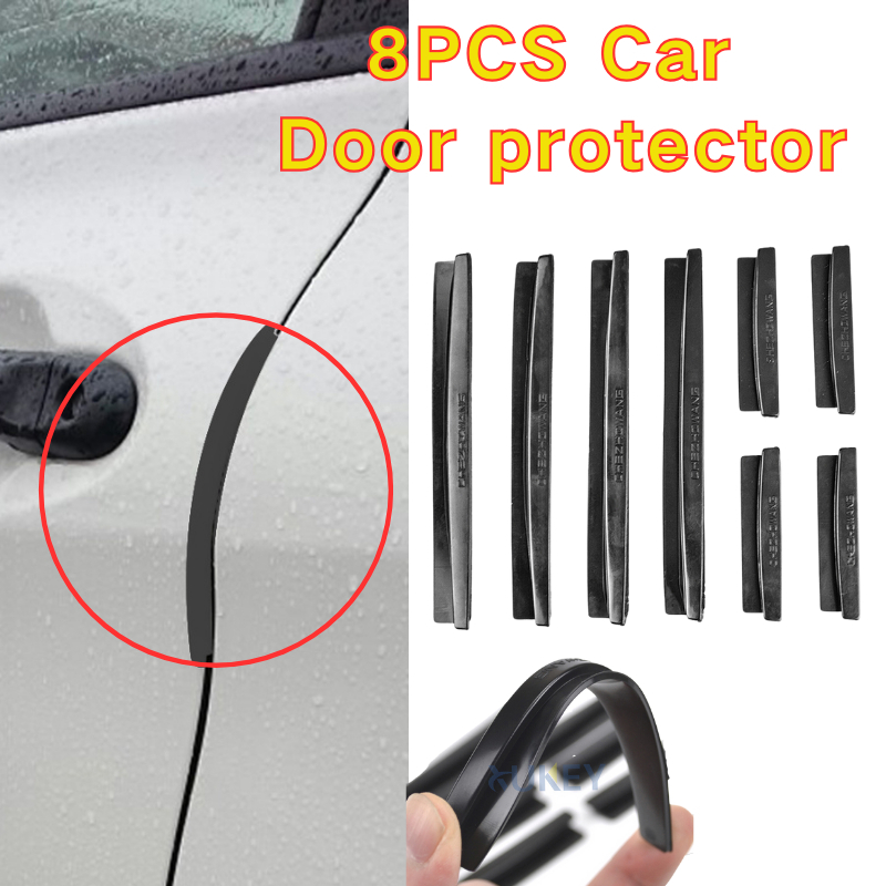 8pcs Universal Car Door Edge Scratch Anticollision Protector Guard