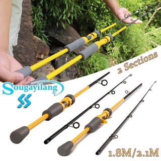 Sougayilang 5-10LB Portable Travel Fishing Rod 2 Piece 1.8M/2.1M