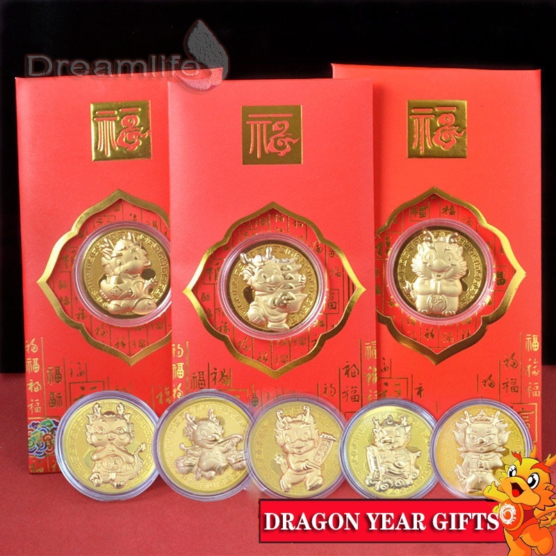 30 Styles 2024 CNY Zodiac Dragon Coin Red Packet Lucky Gold Coin Red   Cn 11134207 7r98o Loeqmownjpzu92