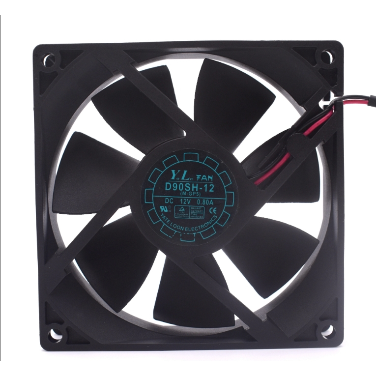 Yuelun/y.l.fan D90SH-12 9025 12V 0.80A 9CM 2-Wire Chassis Cooling FAN ...