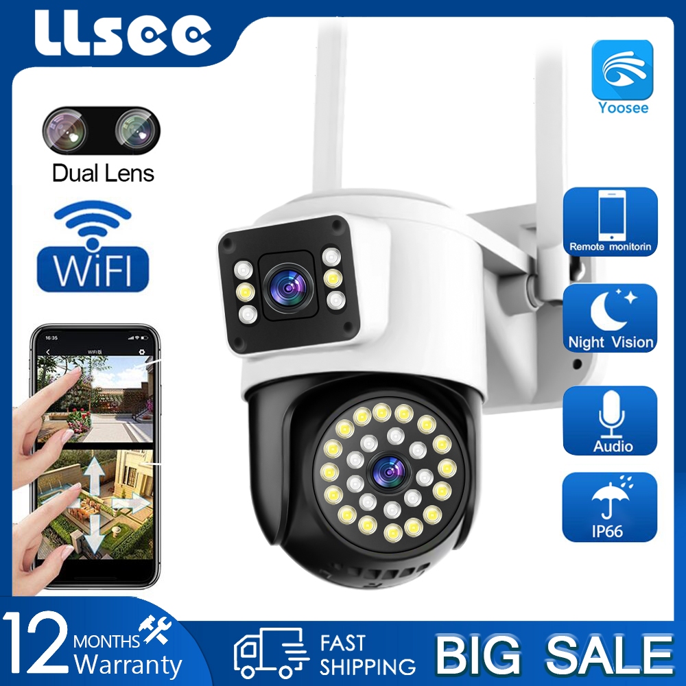 LLSEE YOOSEE 5MP FHD Dual Lens Wireless CCTV 360 PTZ CCTV Outdoor ...