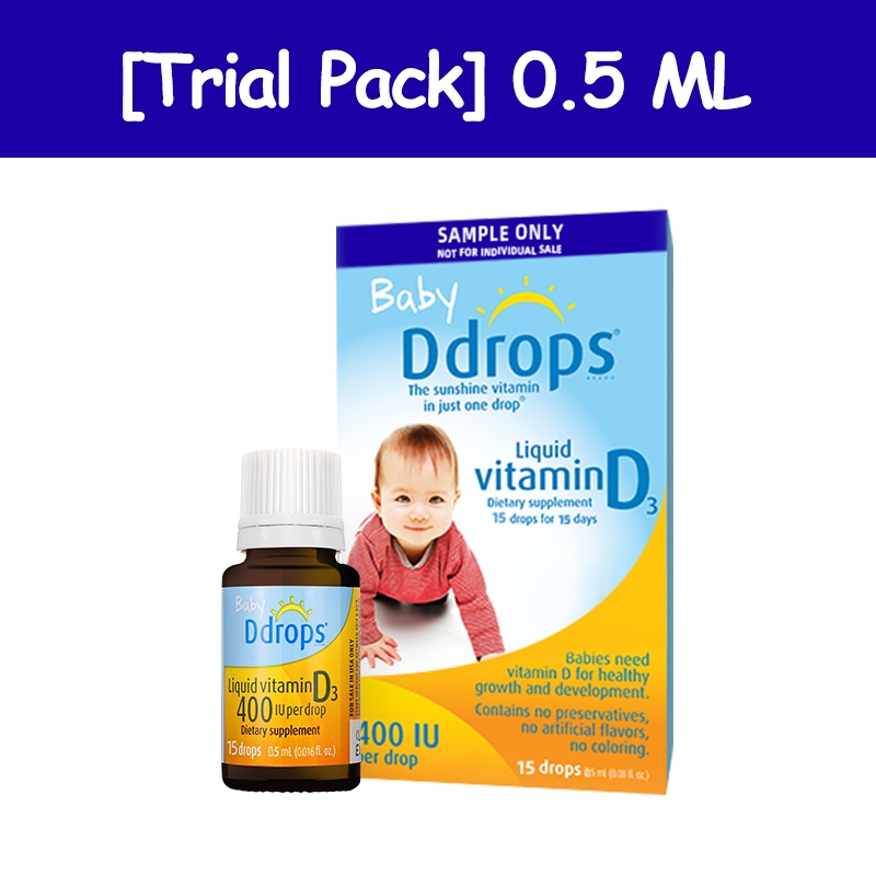 Ddrops Organic Baby 400 IU Daily Liquid Vitamin D3 Supplement (15 Drops ...