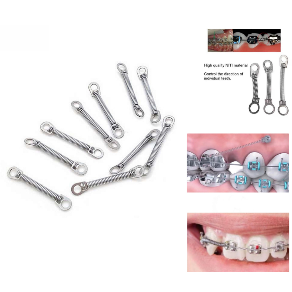 10pcs/pack Niti Tension Spring Dental Closed Coil Spring Tooth Torque ...