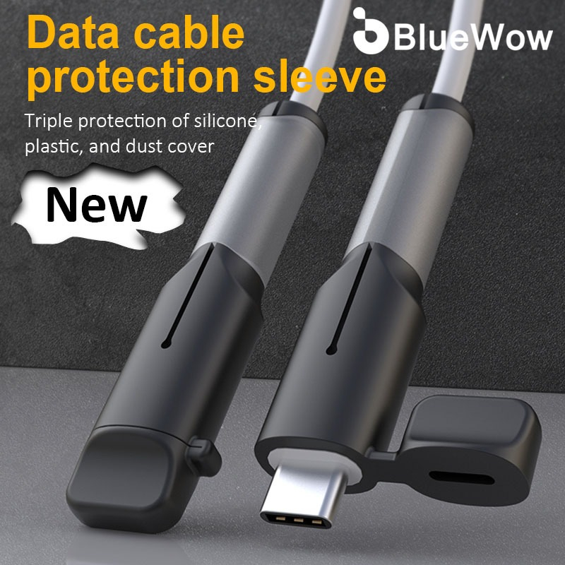 BlueWow New Upgrade Type C to Type C Full Cover Cord Protector/Silicone ...