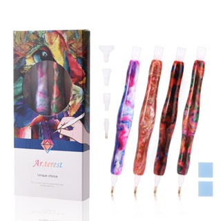 New Luminous Resin DIY Diamond Painting Pen Tool Glow In The Dark Point  Drill Pen With Replacement Pen Heads Kits Accessories