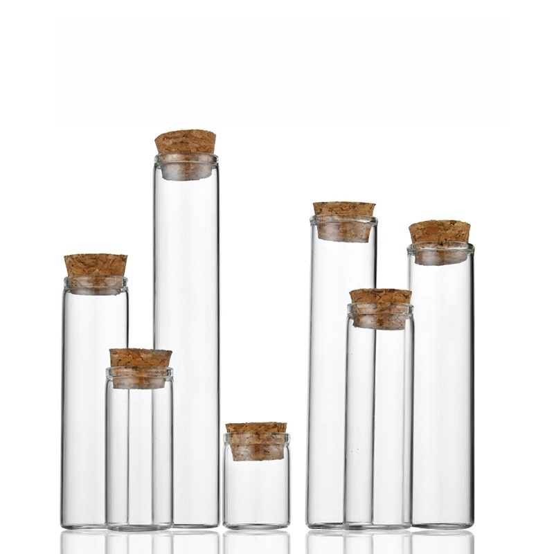 10pcs 5/10/15/25ml Small Glass Cork Stopper Mini Wishing Bottle ...
